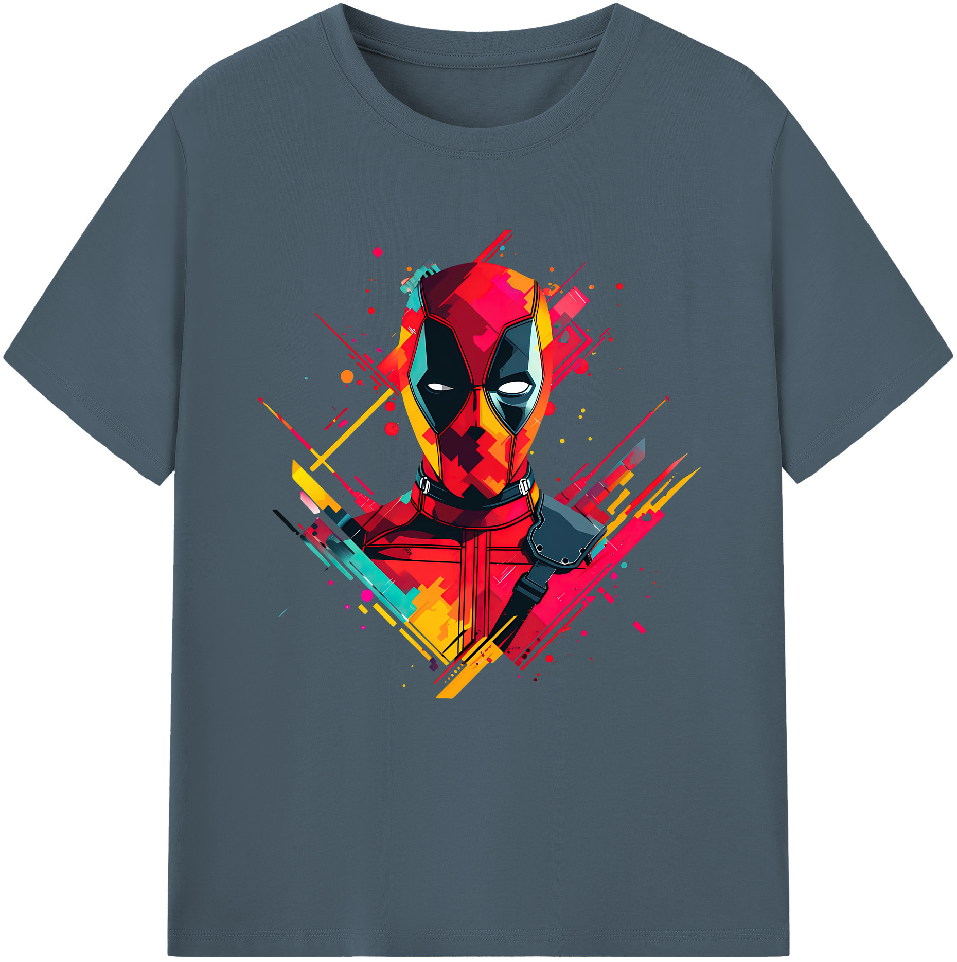（画像用） Deadpool デッドプール 綿100％半袖Tシャツ（フロントプリント）